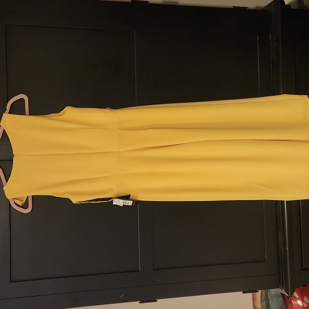 Adrianna Papell Yellow Ruffle Jumpsuit - Picture 2 of 11